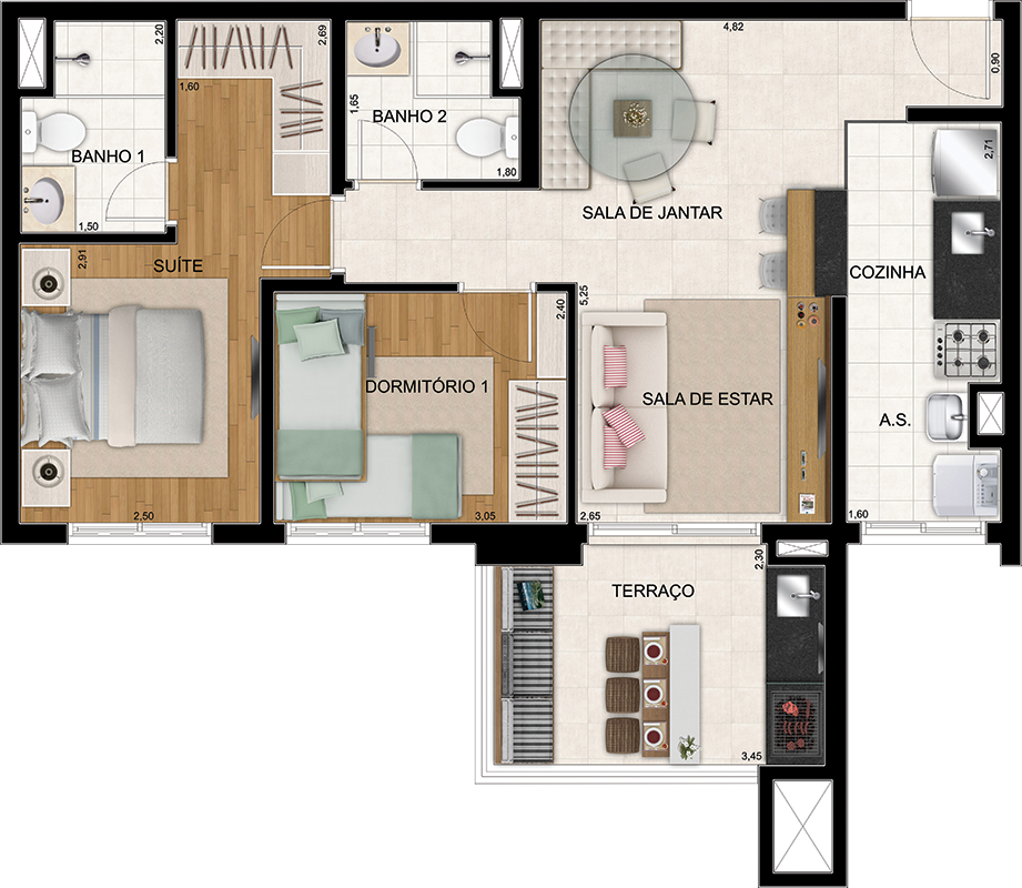 Residencial Cidade Maia - EZTEC - 2 a 4 Dorms. 68 a 154 m²