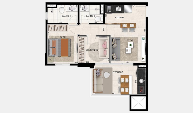 Residencial Cidade Maia - EZTEC - 2 a 4 Dorms. 68 a 154 m²